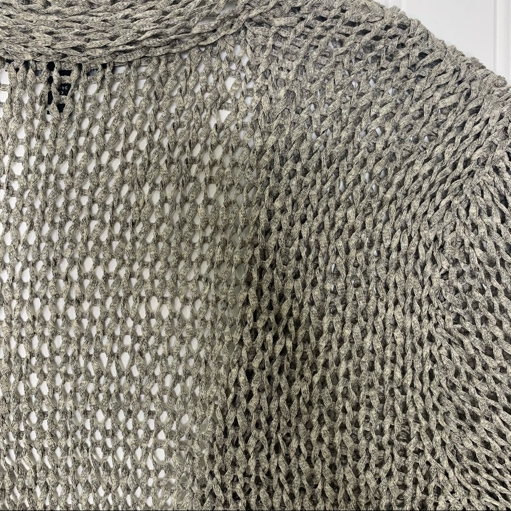 Eileen Fisher Gray Open Front Knit Cardigan - Picture 11 of 13